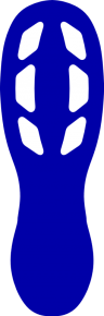 Golvmarkering symbol fot
