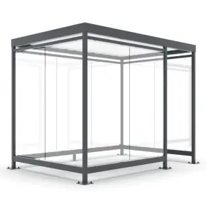 Vaderskydd med ingang hoger framsida