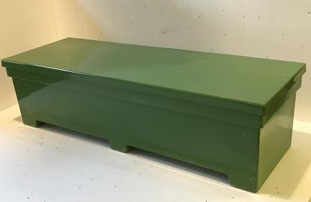 Glasfiberlada med gangjarn i bakkant