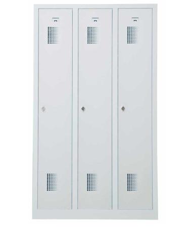 Helsvetsat kladskap med sockel och 3 dorrar