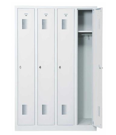 Helsvetsat kladskap med sockel och 4 dorrar