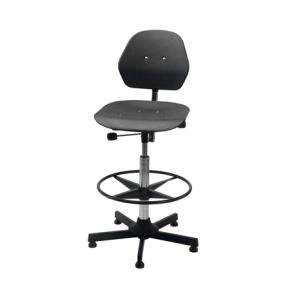 Arbetsstol med plastsits och fotring