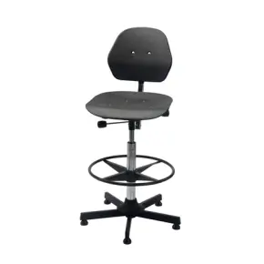 Arbetsstol med plastsits och fotring