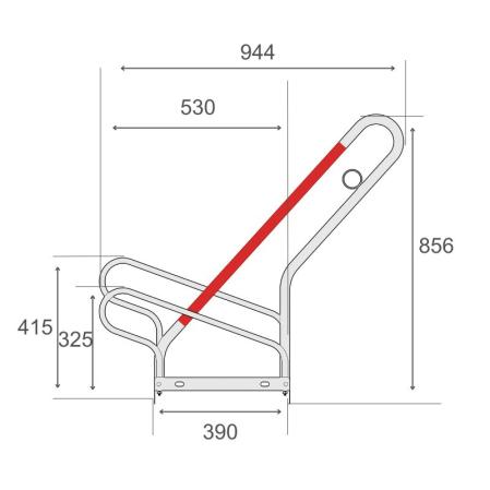Cykelstall med ramlas