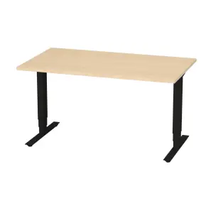 Hoj- och sankbart skrivbord med T-stativ