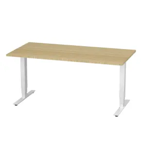 Hoj- och sankbart skrivbord med T-stativ