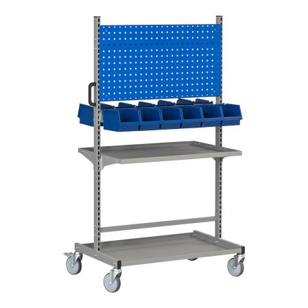 Montorvagn med plastbackar