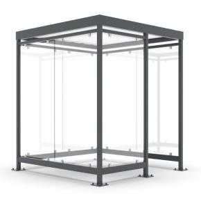 Vaderskydd med ingang hoger framsida