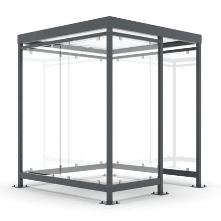 Vaderskydd med ingang hoger framsida