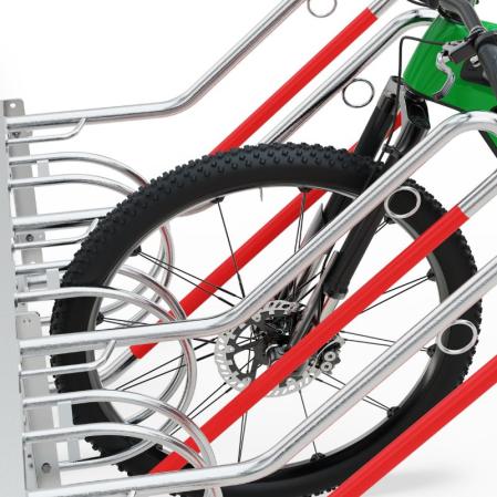 Cykelstall vaggmonterat med ramlas