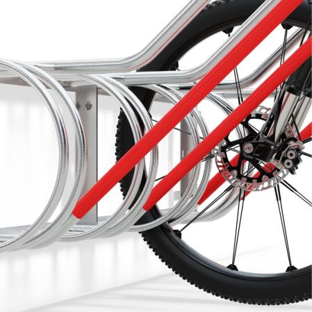 Cykelstall vaggmonterat med ramlas