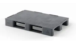 Plastpall med slat ovansida