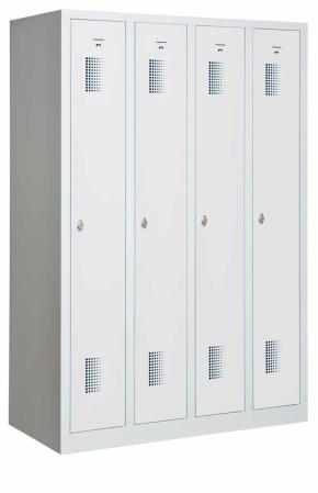 Helsvetsat kladskap med sockel och 4 dorrar