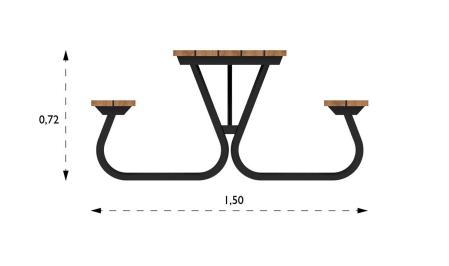 Picknickbord for parkmiljo