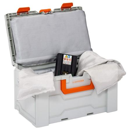 Batterilada brandskyddande