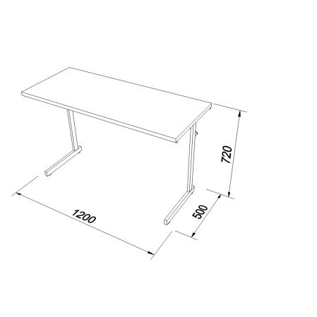 Fallbord med rak skiva