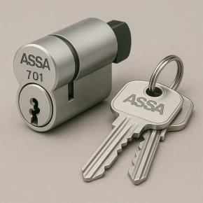 Cylinderlas med 2 nycklar