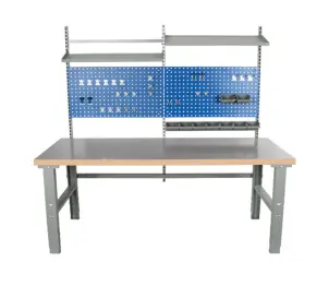 Arbetsbank med komplett inredning