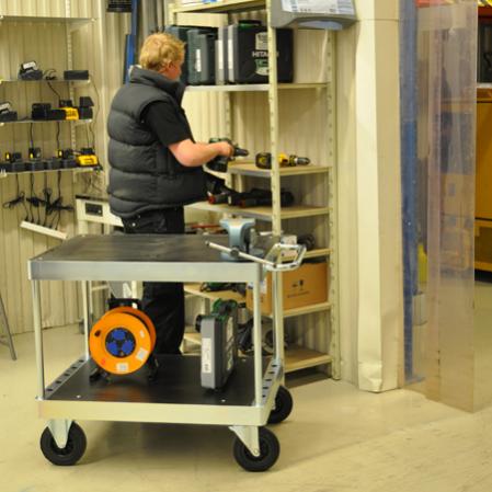 Bordsvagn med 2 plan