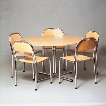 Konferensbord med rund bordsskiva