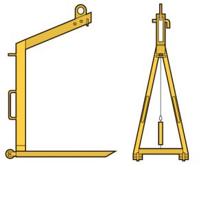 Pallgaffel med fasta gafflar