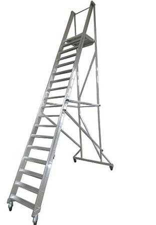 Fallbar trappstege i aluminium