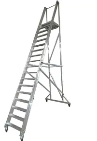 Fallbar trappstege i aluminium