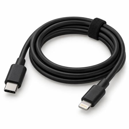 Laddkabel svart USB-C - Lightning