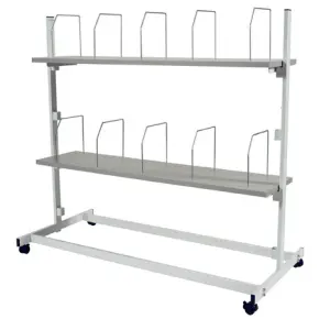 Kartongvagn med alla metalldelar i vit ugnshardad epoxylack
