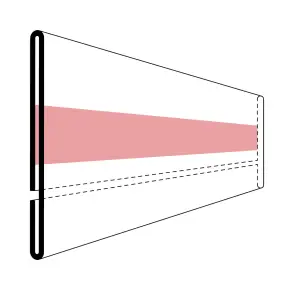 Etiketthallare for pallstall med dubbelhaftande tejp