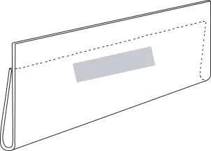 Etiketthallare for hyllstall med magnet