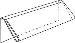 Etiketthallare for hyllstall med dubbelhaftande tejp
