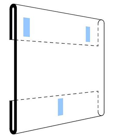 Sjalvhaftande informationstavla staende