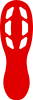 Golvmarkering symbol fot