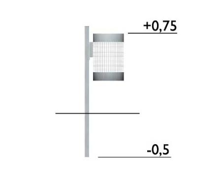 Papperskorg for nedgjutning