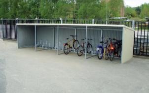 cykelstall komplett i plat