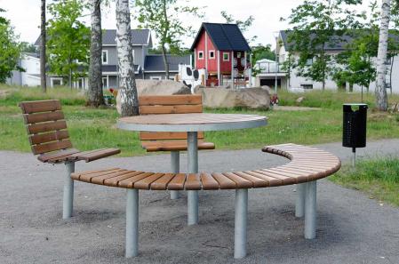 Runt bord for nedgjutning