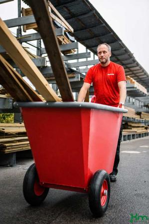 Avfallsvagn med lyftoglor och 3 hjul