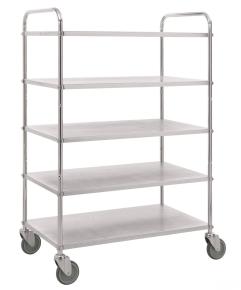 Latt hyllvagn med 5 plan