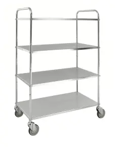 Latt hyllvagn med 4 plan