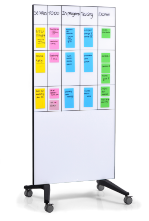 Whiteboard pa hjul
