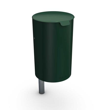 Papperskorg med sidostolpe