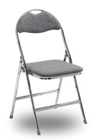 Klappstol med tygkladd sits och rygg