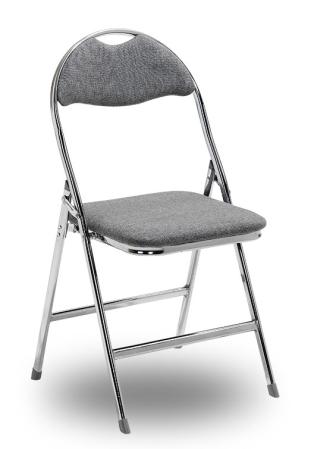 Klappstol med tygkladd sits och rygg