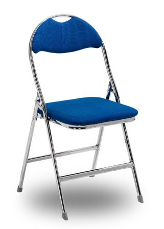 Klappstol med tygkladd sits och rygg