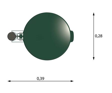 Papperskorg med sidostolpe