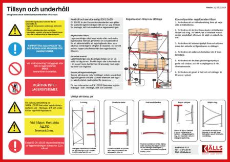 Belastningsskylt for pallstall 12 ton gavlar.