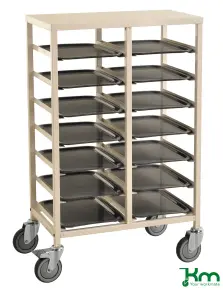 Brickvagn med plats for 14 brickor