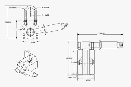 Lyftmagnet for plat och jarn