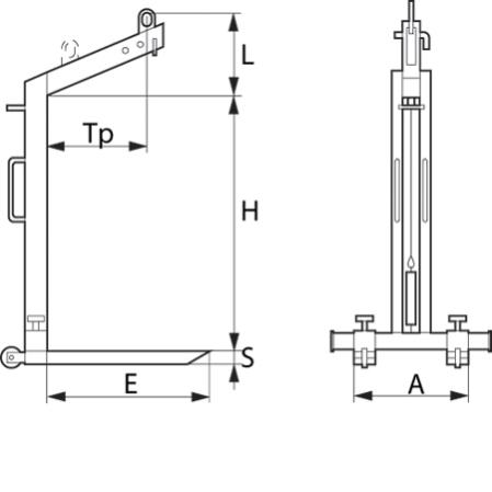 Pallgaffel stallbar